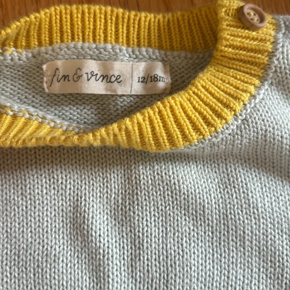 Fin & Vince Harbor Sweater Set - Seafoam/Mango 12-18m - Picture 6 of 9